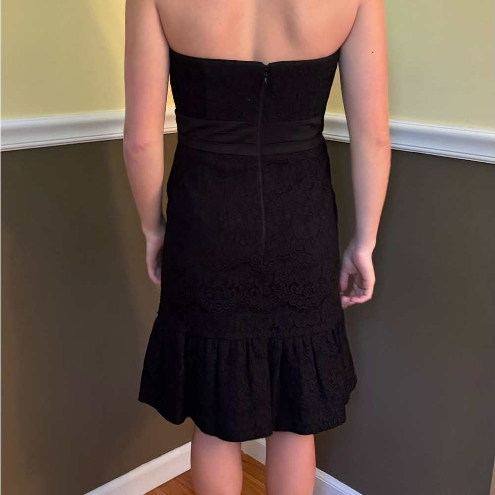 White House Black Market Strapless Lace Dress